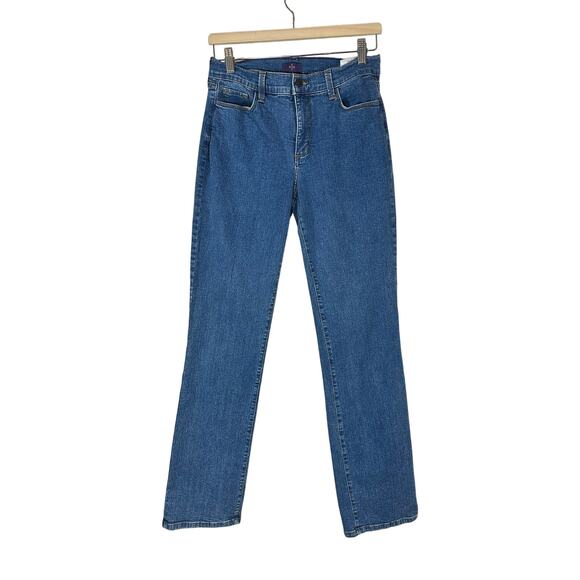 NYDJ Nip Tuck High Rise Straight Jeans Womans 8 Medium Wash - Picture 1 of 9